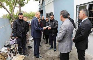 Kaymakam Aydın’dan evi yanan aileye destek sözü