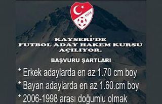 Kayseri’de Futbol Aday Hakem Kursu açılıyor