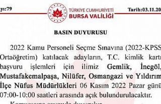 KPSS adayları dikkat...Bursa Valiliği duyurdu