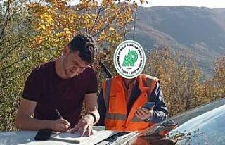 Kurallara aykırı avlanan 5 kişiye para cezası