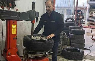 Lastikçilerde kış yoğunluğu