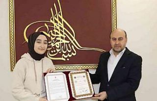 LGS şampiyonuna hafızlık belgesi