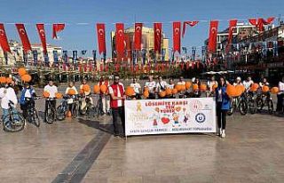 Lösemiye dikkat çekmek için pedalladılar