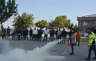 Mersin Büyükşehir Belediyesi personellerine yangın...