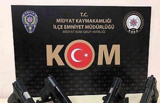 Midyat’ta 4 adet ruhsatsız silah ele geçirildi