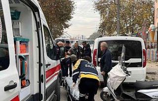 Motosikletten düşen sürücü yaralandı