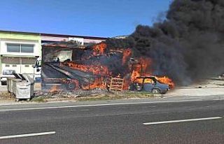 Muğla’daki yangında tır ve otomobil hurda yığınına...