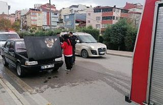 Nikah günü almaya giderken aracı yandı