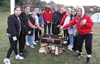 Öğrenciler kampta bir araya geldi