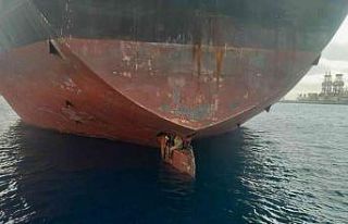 Petrol tankerinin dümen palasında saklanan 3 göçmen...