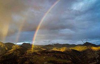 Sakin Şehir Şavşat’ta gökkuşağının eşsiz...