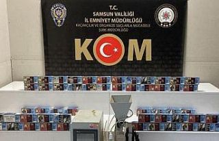 Samsun’da bir evde sigara doldurma makinesi ve 10...