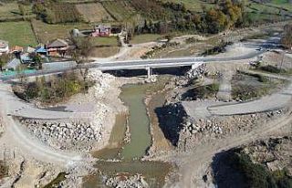 Sel bölgesindeki köprü inşaatı tamamlandı