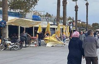 Şiddeti yükselen lodos vatandaşlara zor anlar yaşattı