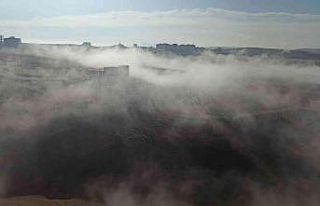 Siirt, sis bulutuyla kaplandı