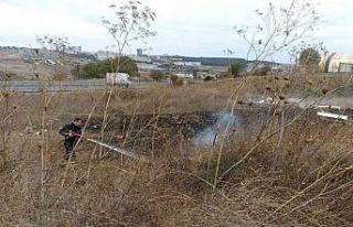 Tekirdağ’da alan yangını