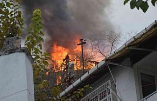 Tokat’ta iki katlı ahşap evde yangın paniği