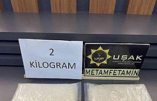 Uşak’ta 1 milyon değerinde 2 kilo metamfetamin...