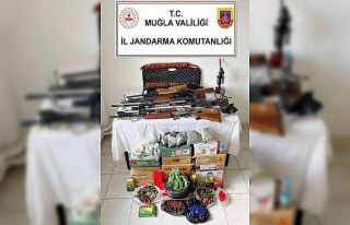 Yatağan’da cephanelik gibi eve Jandarmadan operasyon