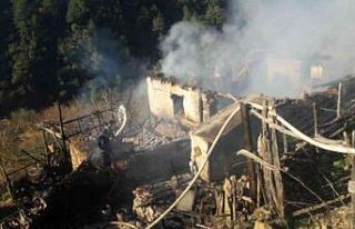 Adana’da kerpiç ev küle döndü