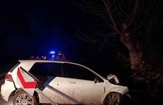 Ağaçlara çarpan otomobil hurdaya döndü: 1 yaralı