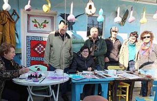 Balıkesirli ressamlar köy atölyesinde resim yaptılar