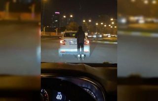 Canını hiçe saydı metrelerce yol tutunarak ilerledi