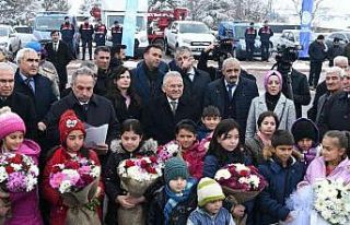 Çatakdere’de ilk doğalgaz yandı