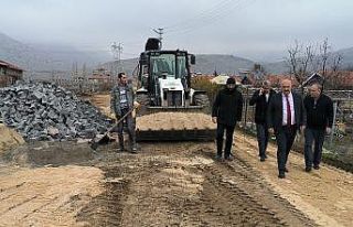 Doğanşehir’de kilitli parke taş çalışmalarına...