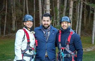 Dünya Şampiyonları termal kasabayı gezdi, zipline...