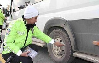 Elazığ’da kış lastiği denetimleri başladı