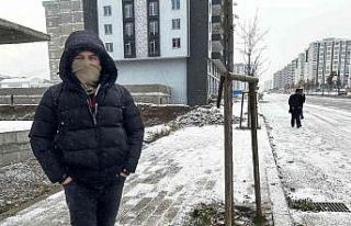 Erzurum güne karla uyandı