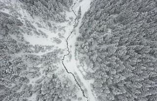 Giresun yaylaları beyaz örtüyle kaplandı