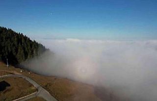 Giresun’dan sis ve bulut denizi manzaraları