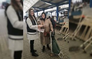 Gönen’de KADES uygulaması pazaryerinde tanıtıldı