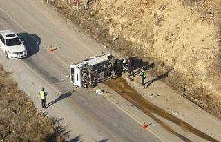 Havada denetim yapan jandarmadan kazaya anında müdahale