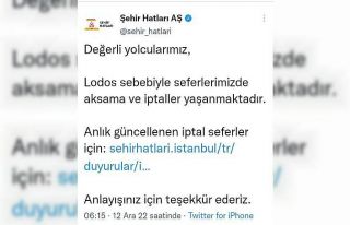 İstanbul’da deniz ulaşımına lodos engeli