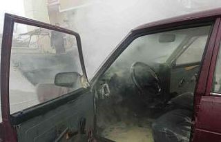 Karaman’da otomobil yangını