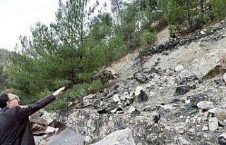 Kaya düşmesi ve heyelan riskine karşı önlem alınıyor