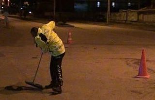 Kaza sonrası trafik polislerinden örnek davranış