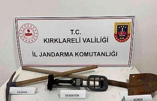 Kırklareli’de kaçak kazı yapan şüpheliler suçüstü...