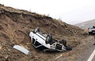 Kontrolden çıkan otomobil takla attı: 1 yaralı