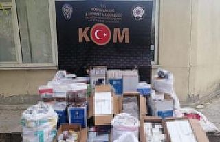 Konya’da kaçak tütün ve makaron operasyonu