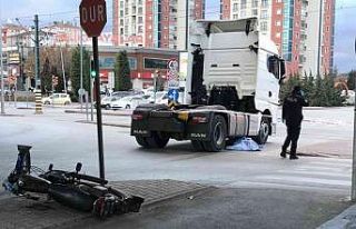 Konya’da tırın altında kalan motosiklet sürücüsü...