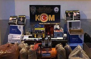 Malatya’da çok sayıda gümrük kaçağı ürün...