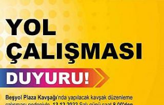 Mersin’de Beşyol Plaza Kavşağında düzenleme...