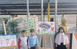Miniklerden doğa temalı resim sergisi