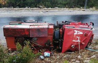 Orman işletmesi arazözü devrildi: Orman işçileri...