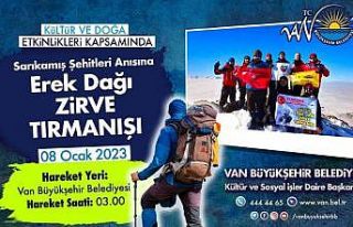 Sarıkamış Şehitleri için Erek Dağı’na tırmanış