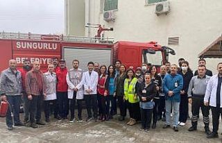 Sungurlu Devlet Hastanesi’ndeki tatbikat gerçeğini...